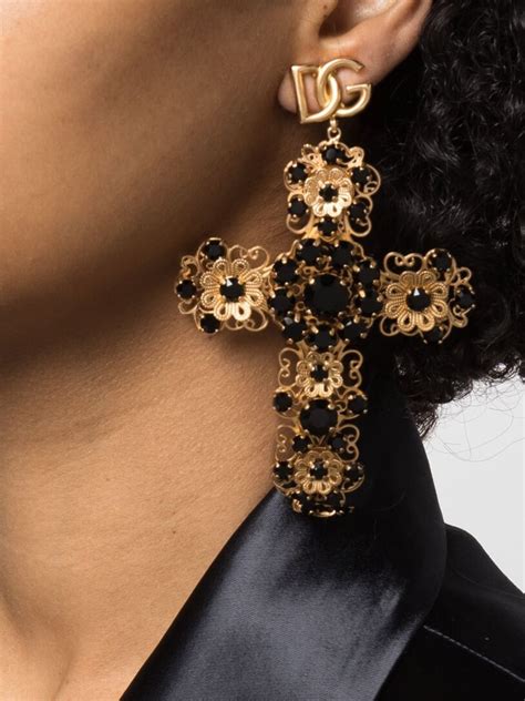 dolce gabbana earrings 2016|dolce gabbana cross earrings.